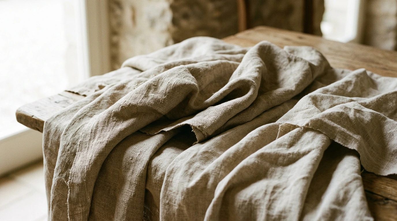Sol en jonc de mer dans une chambre naturelle bohème avec tapis ethnique