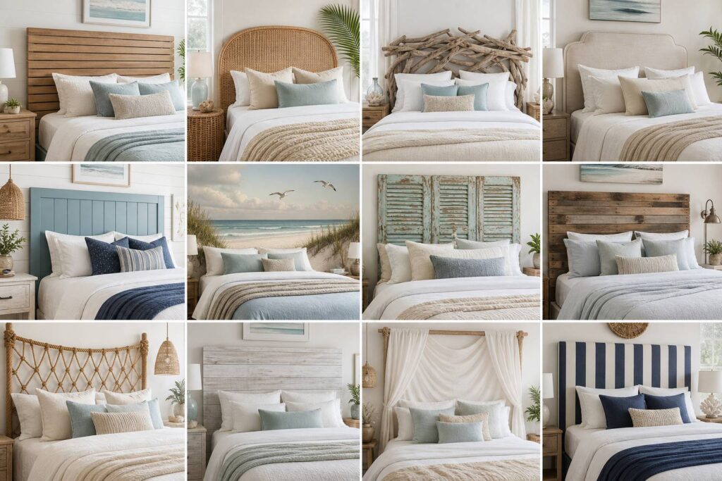 Collection de 12 têtes de lit style bord de mer et littoral