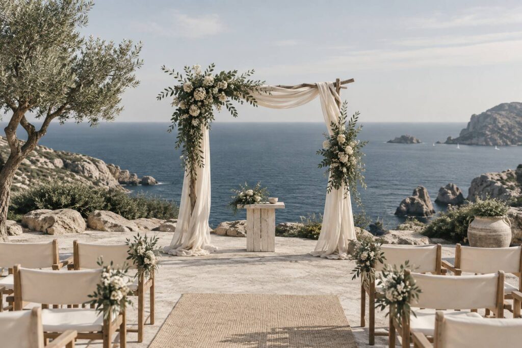 Illustration éditoriale du sujet : Arches de mariage : 20 inspirations élégantes et pleines de charme pour un décor romantique