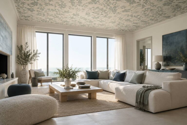 Papier peint au plafond : la nouvelle tendance déco qui transforme votre intérieur